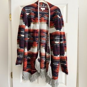 Lucky Brand Fringe Cardigan